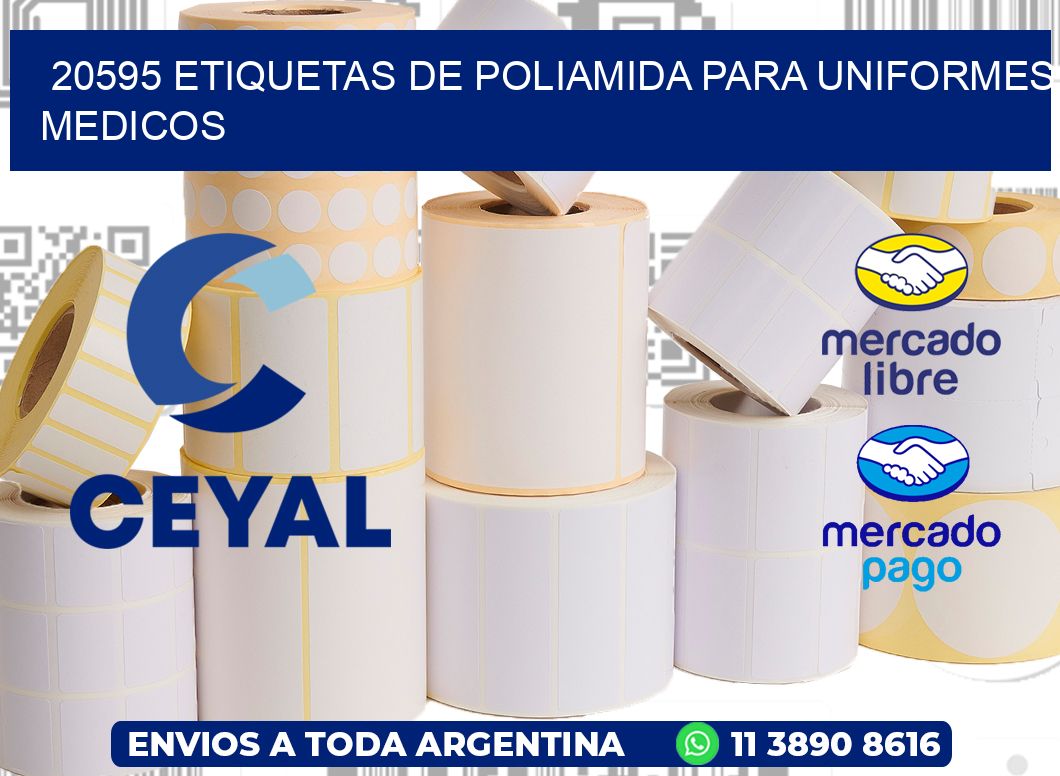 20595 Etiquetas de poliamida para uniformes medicos