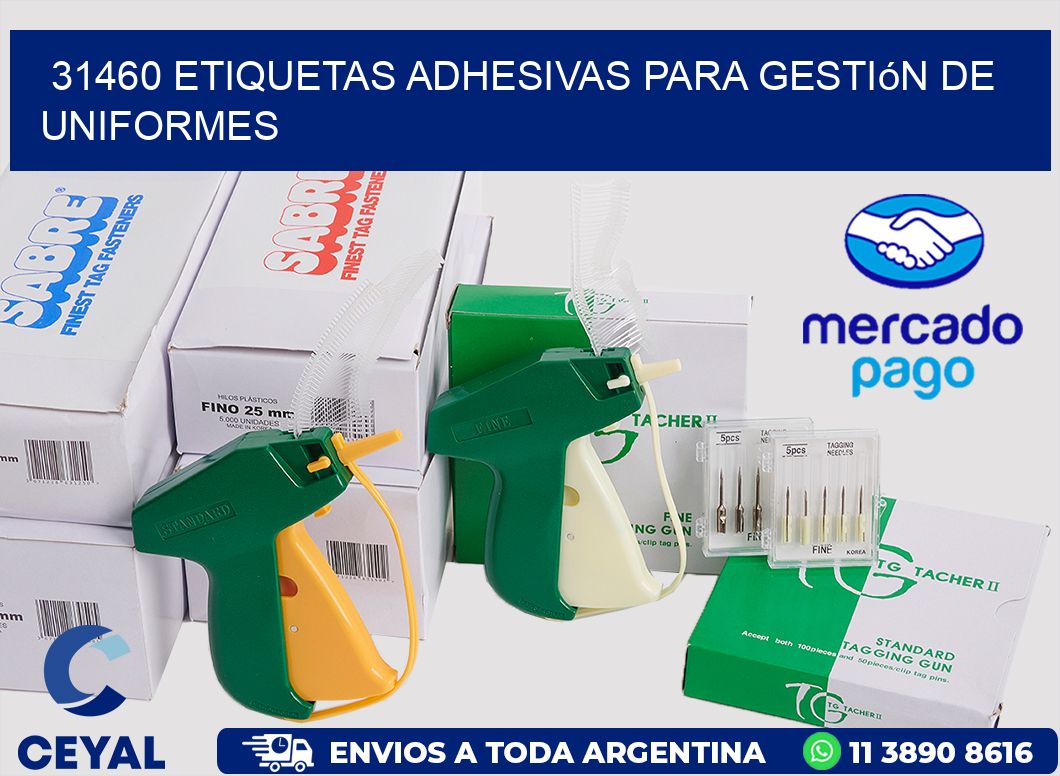 31460 Etiquetas adhesivas para gestión de uniformes