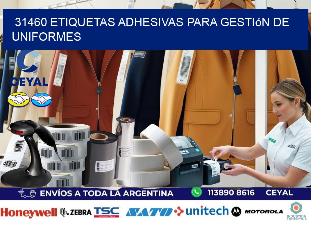 31460 Etiquetas adhesivas para gestión de uniformes