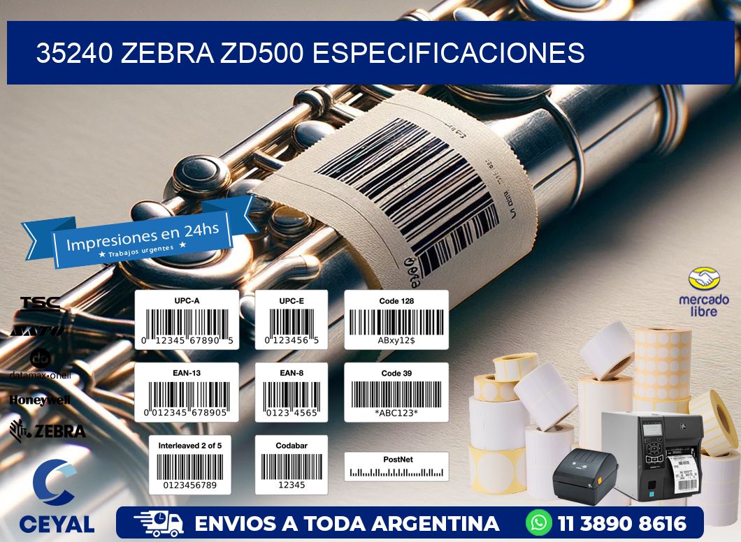 35240 Zebra ZD500 especificaciones