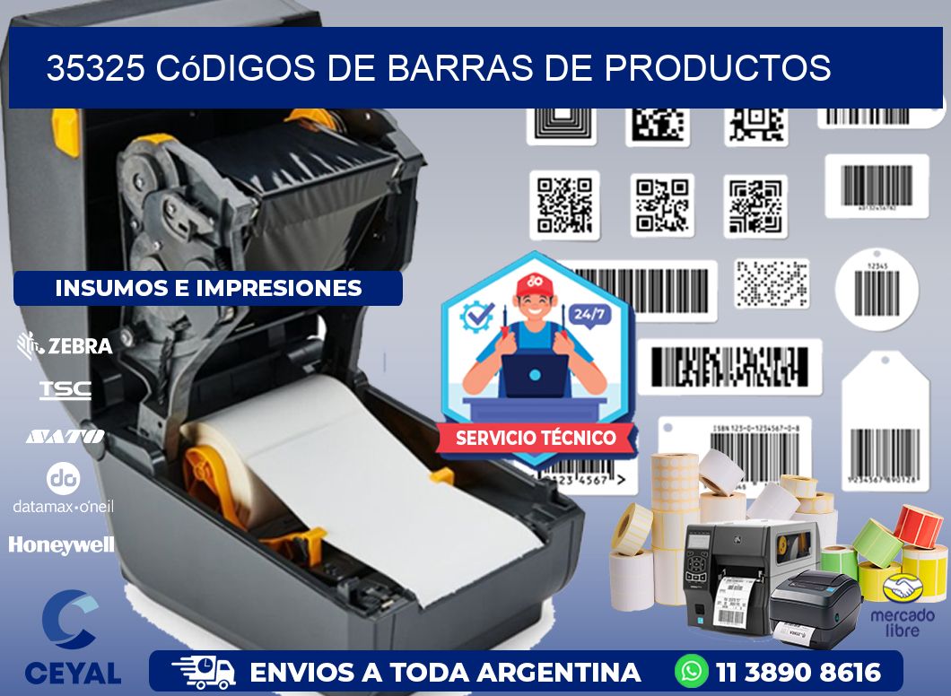 35325 Códigos de barras de productos