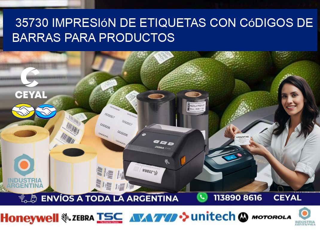 35730 Impresión de etiquetas con códigos de barras para productos