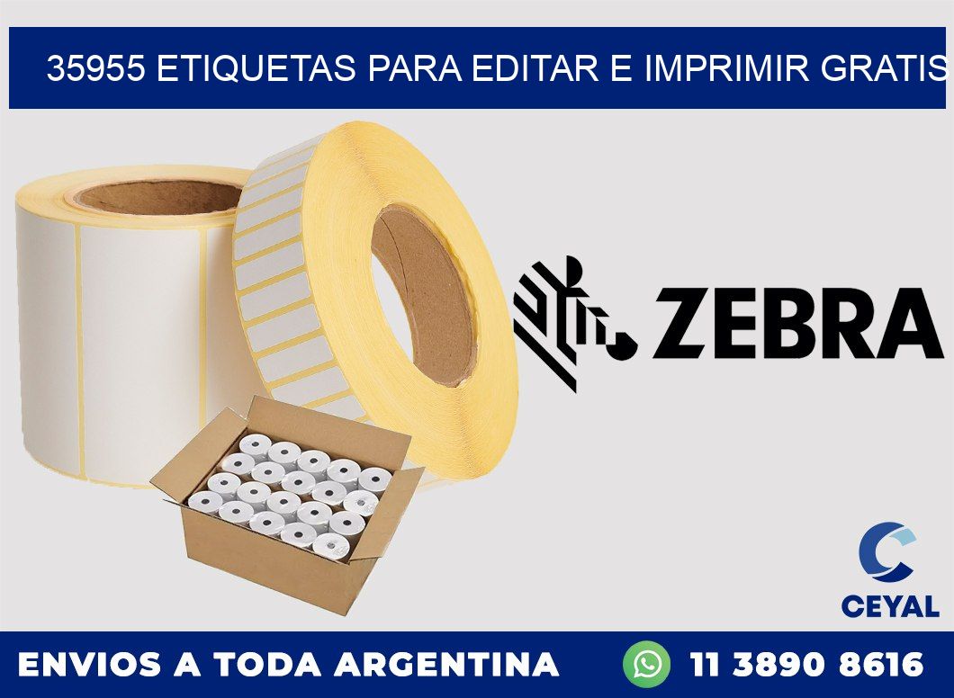 35955 Etiquetas para editar e imprimir gratis