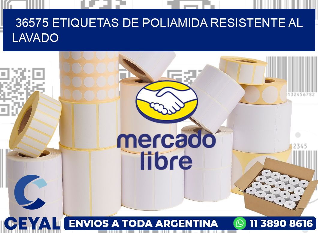 36575 Etiquetas de poliamida resistente al lavado