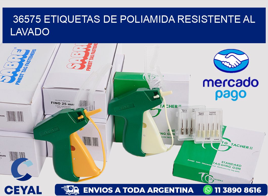 36575 Etiquetas de poliamida resistente al lavado