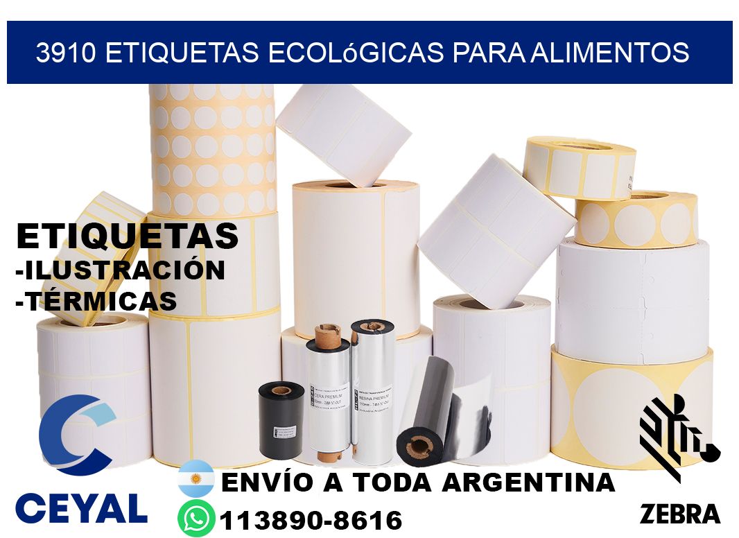 3910 Etiquetas ecológicas para alimentos