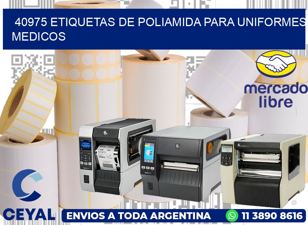 40975 Etiquetas de poliamida para uniformes medicos
