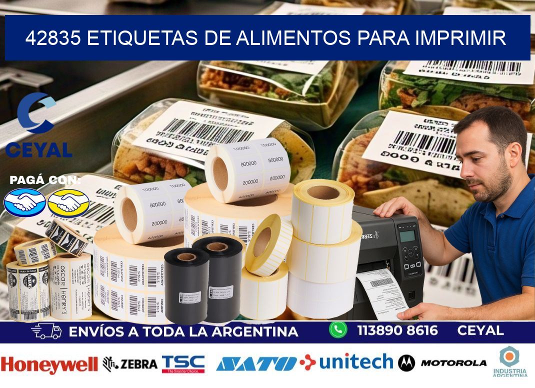 42835 Etiquetas de alimentos para imprimir