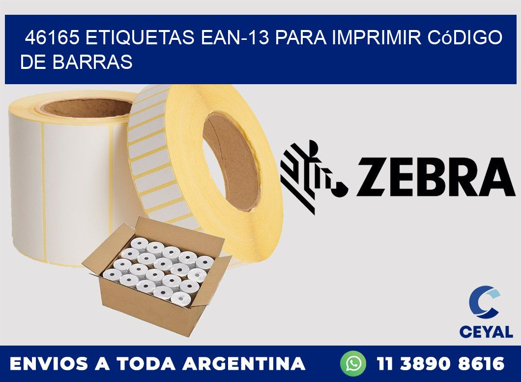 46165 etiquetas ean-13 para imprimir código  de barras