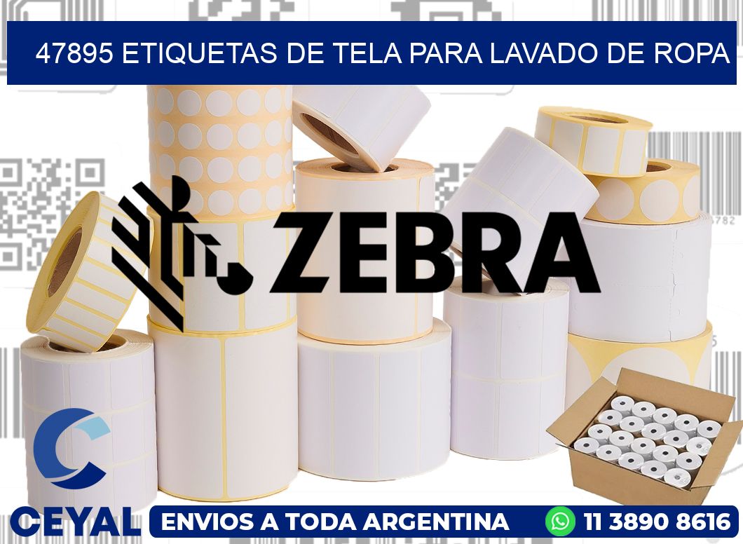 47895 Etiquetas de tela para lavado de ropa