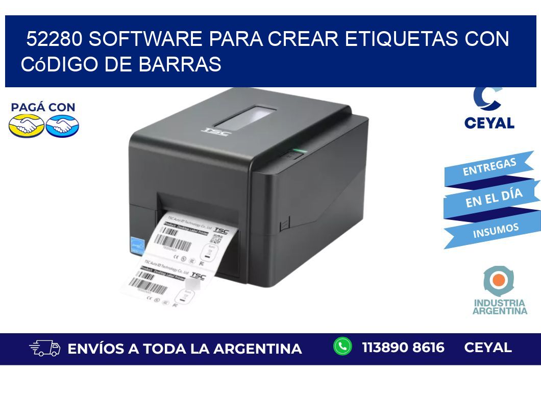 52280 Software para crear etiquetas con código de barras
