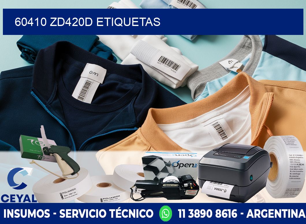 60410 ZD420d etiquetas
