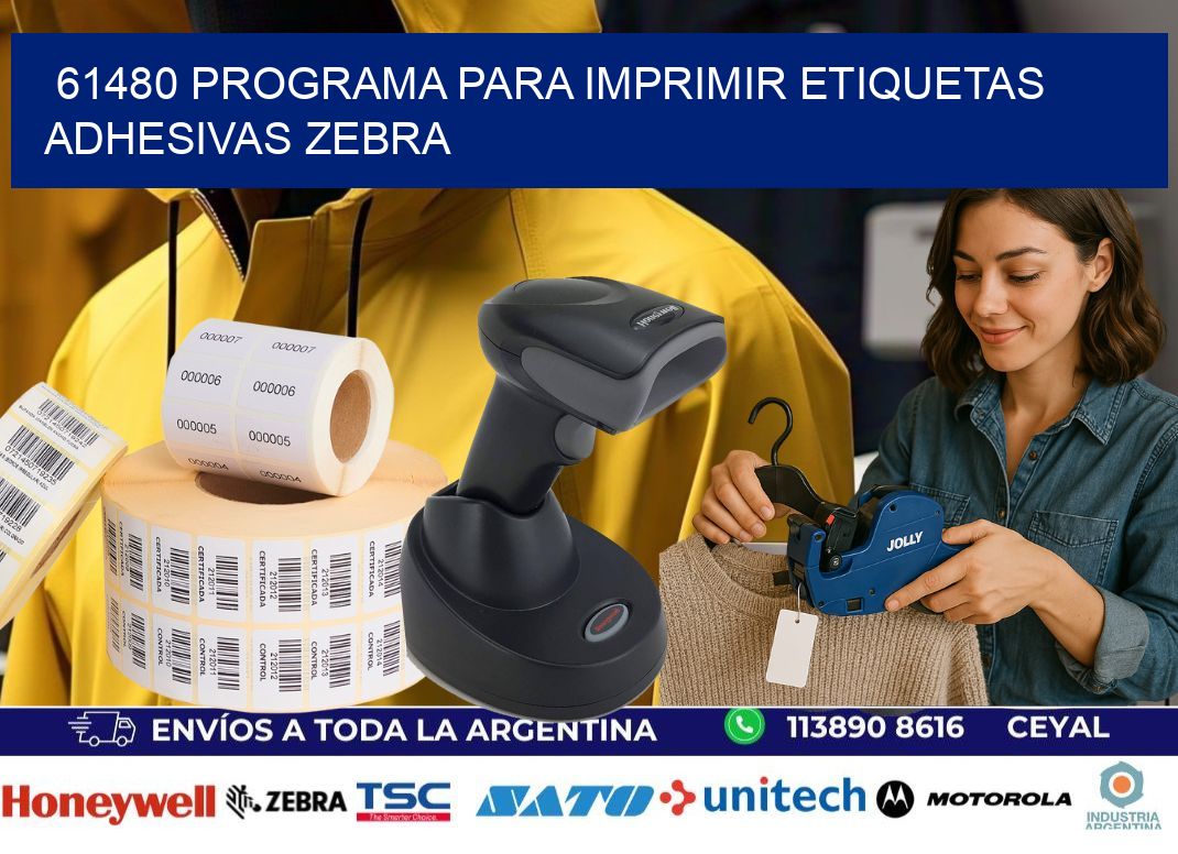 61480 Programa para imprimir etiquetas adhesivas zebra