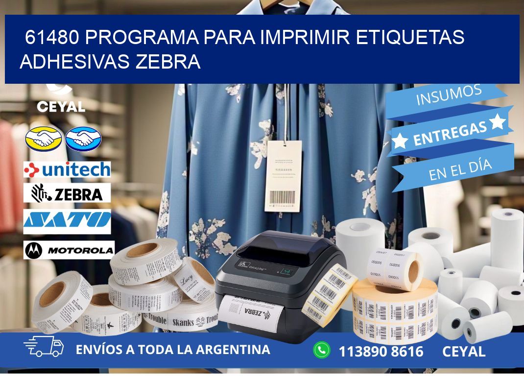 61480 Programa para imprimir etiquetas adhesivas zebra
