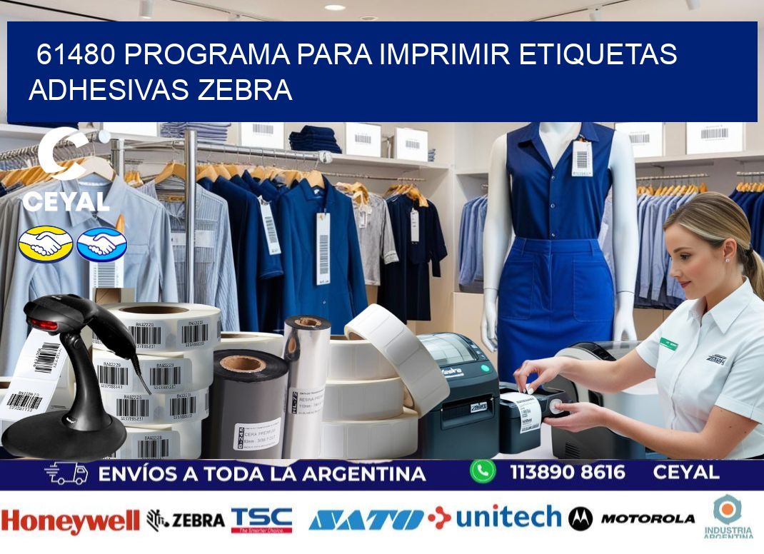 61480 Programa para imprimir etiquetas adhesivas zebra