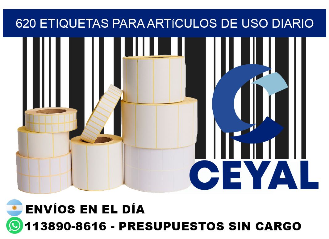 620 Etiquetas para artículos de uso diario
