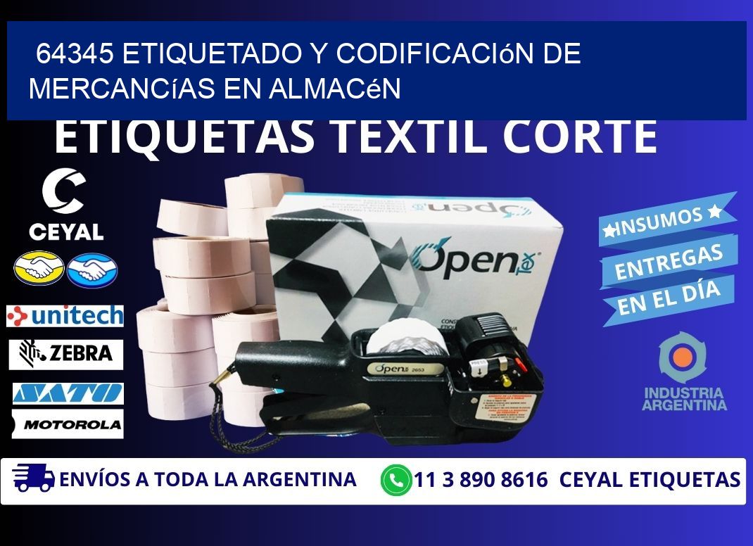 64345 Etiquetado y codificación de mercancías en almacén