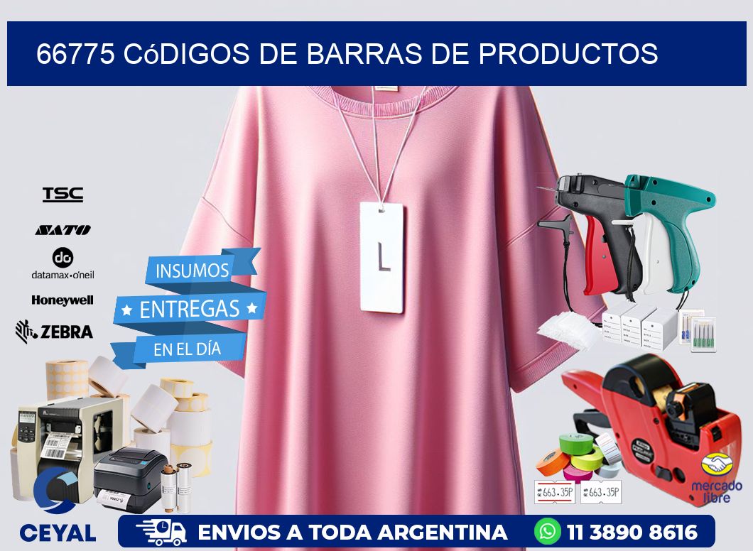 66775 Códigos de barras de productos