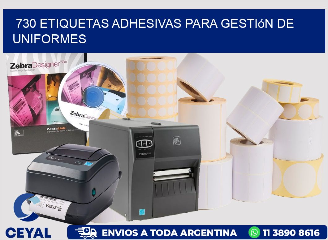 730 Etiquetas adhesivas para gestión de uniformes