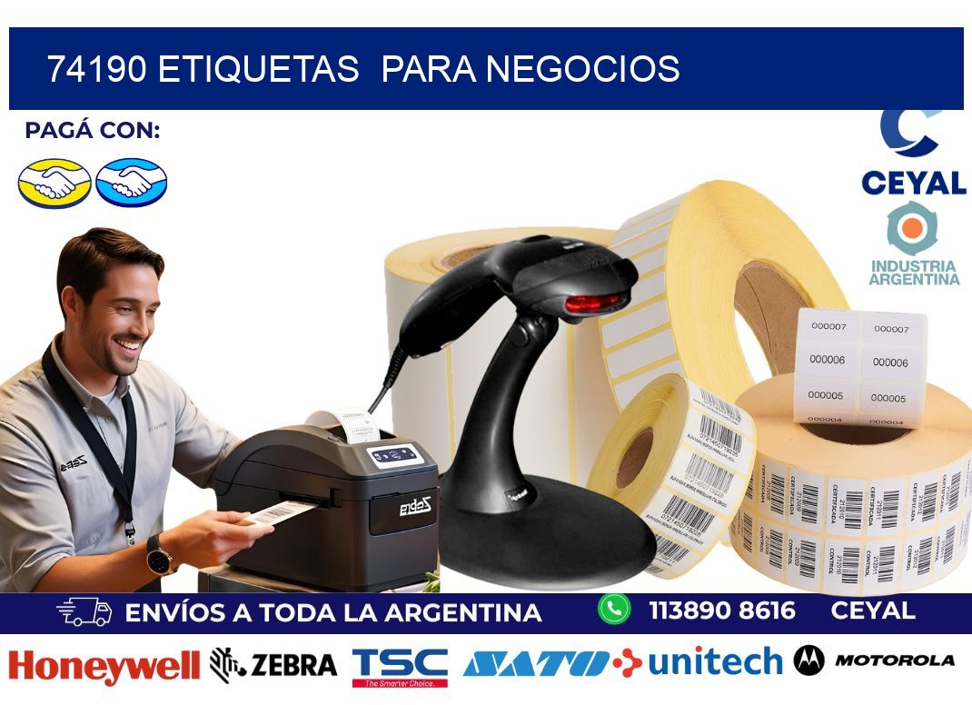 74190 etiquetas  para negocios