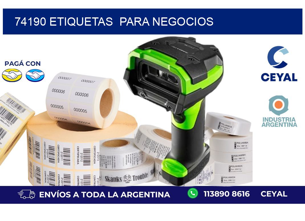 74190 etiquetas  para negocios