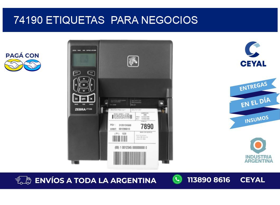 74190 etiquetas  para negocios