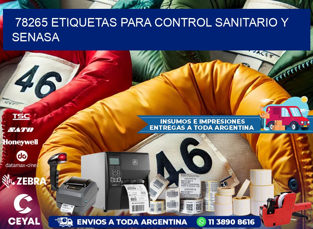 78265 etiquetas para control sanitario y SENASA
