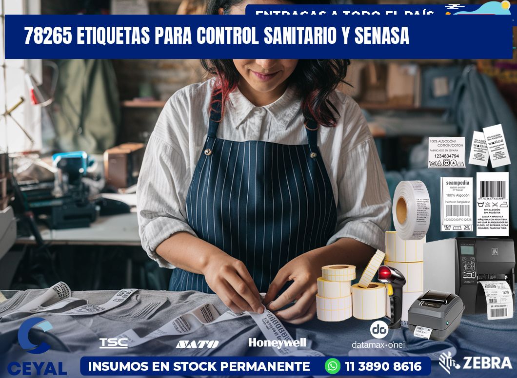78265 etiquetas para control sanitario y SENASA