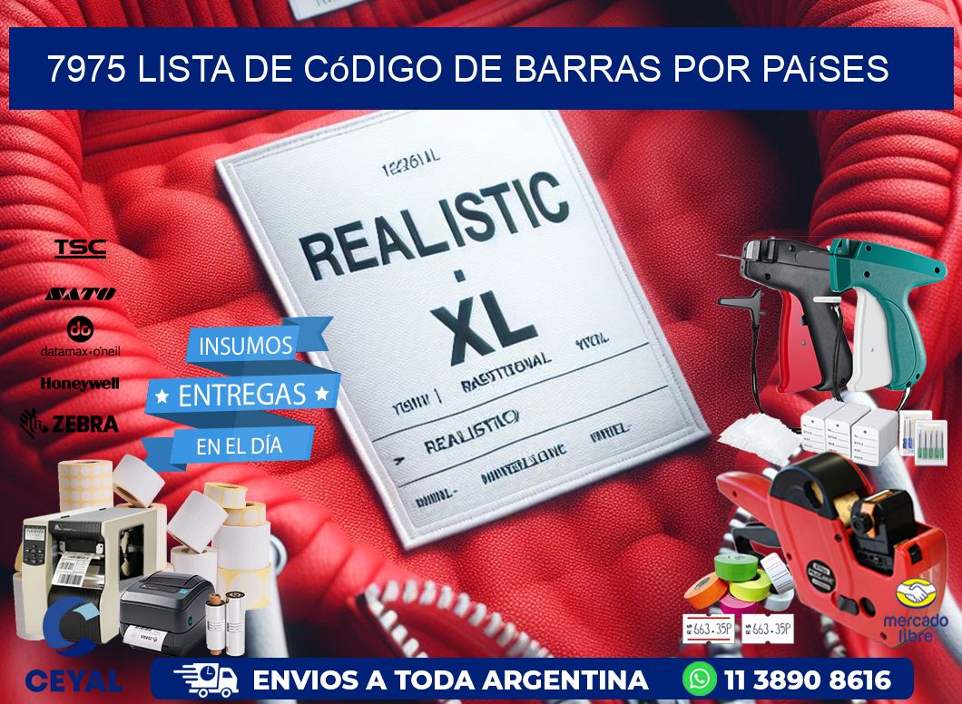 7975 Lista de código de barras por países