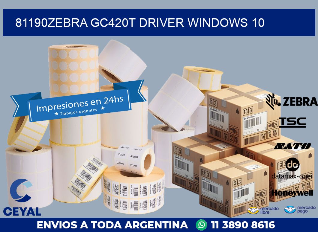 81190Zebra GC420t driver Windows 10