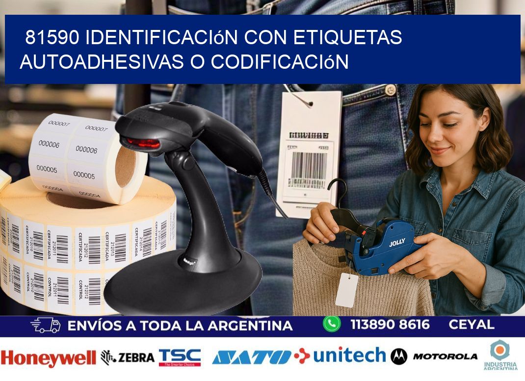 81590 identificación con etiquetas autoadhesivas o codificación