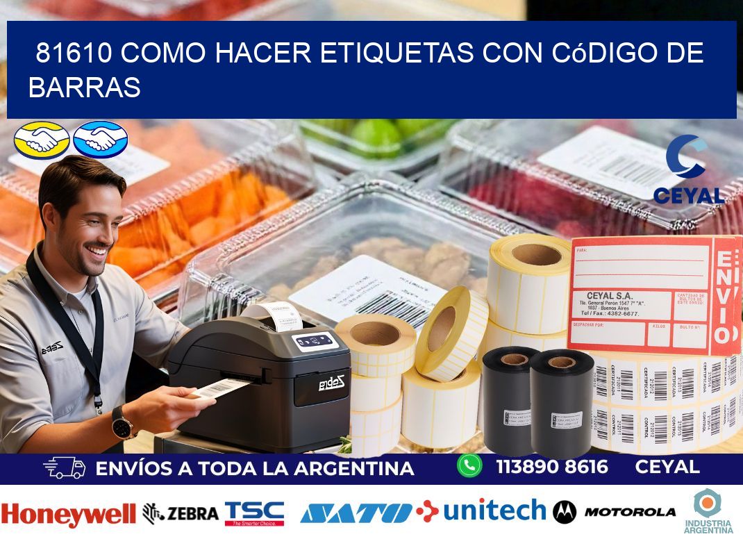 81610 Como hacer etiquetas con código de barras