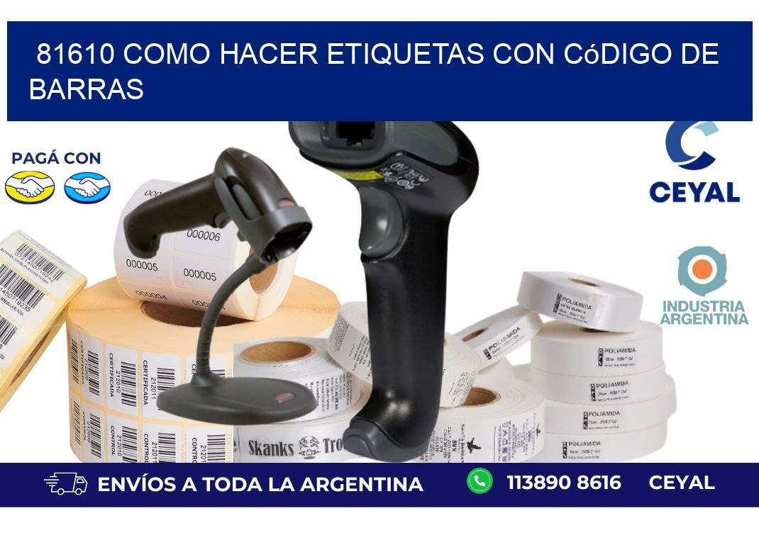 81610 Como hacer etiquetas con código de barras