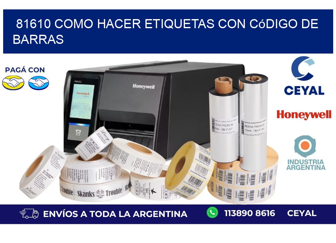 81610 Como hacer etiquetas con código de barras