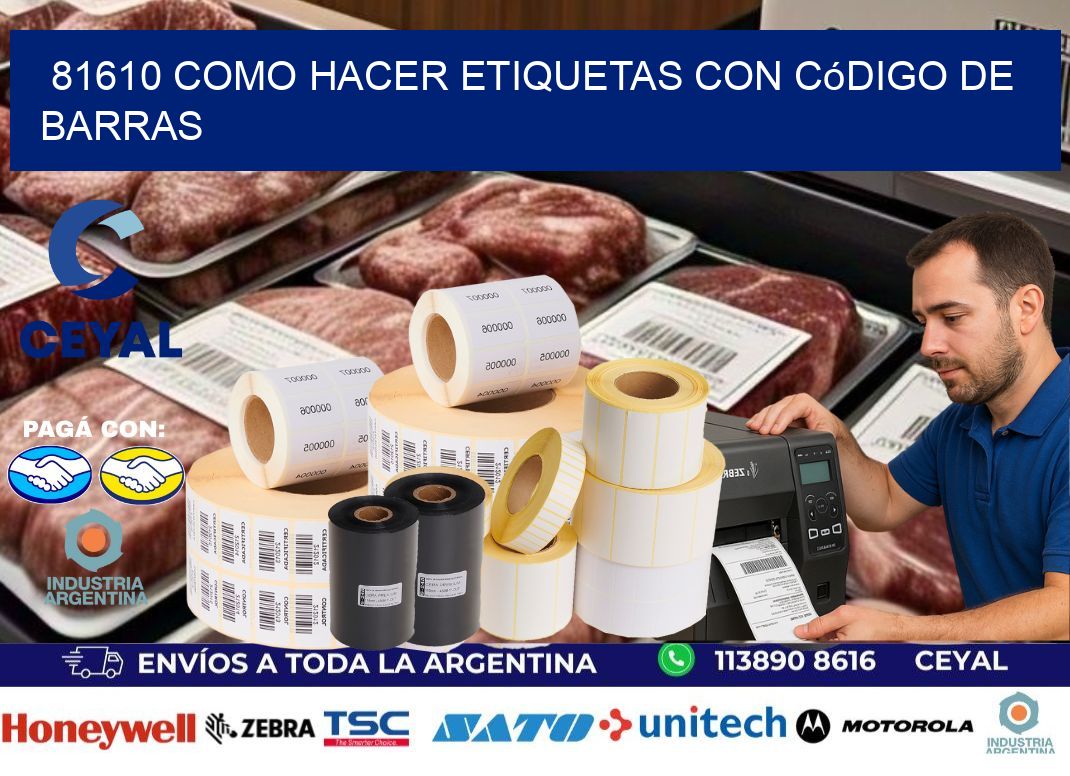 81610 Como hacer etiquetas con código de barras