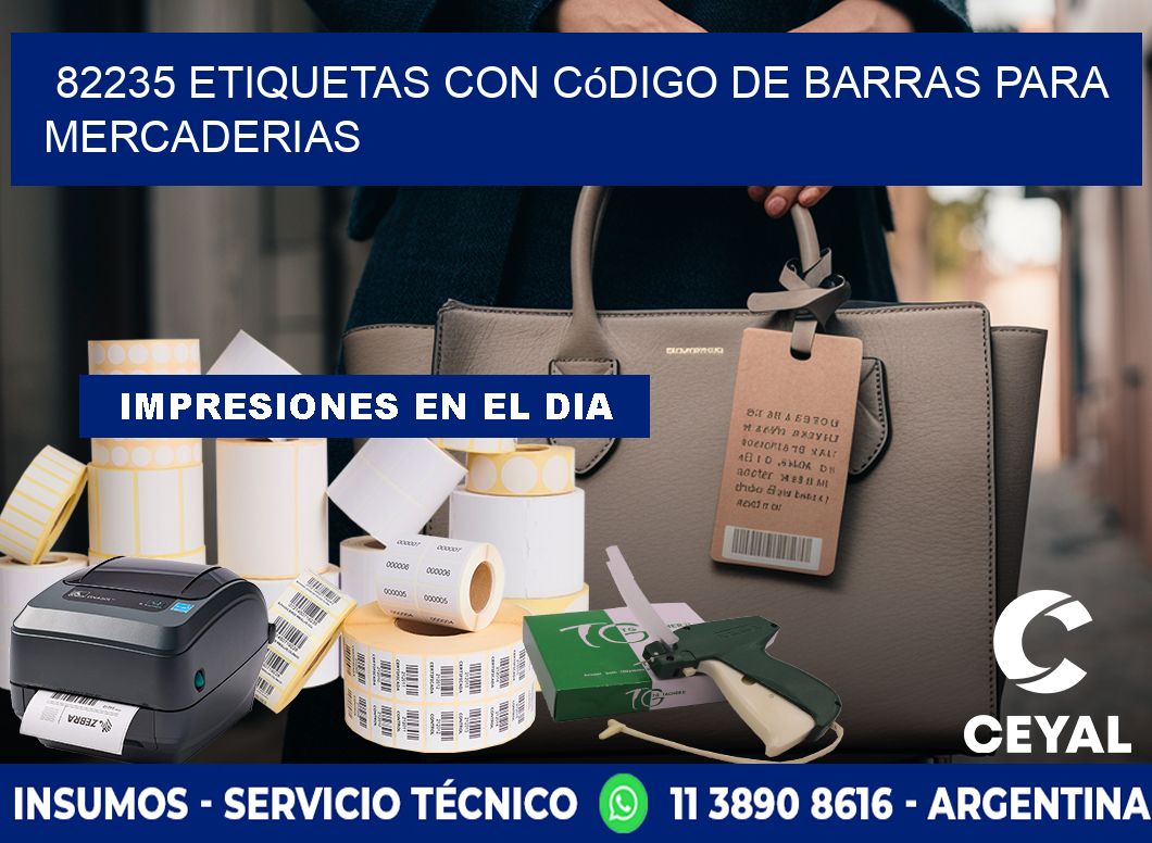 82235 etiquetas con código de barras para mercaderias