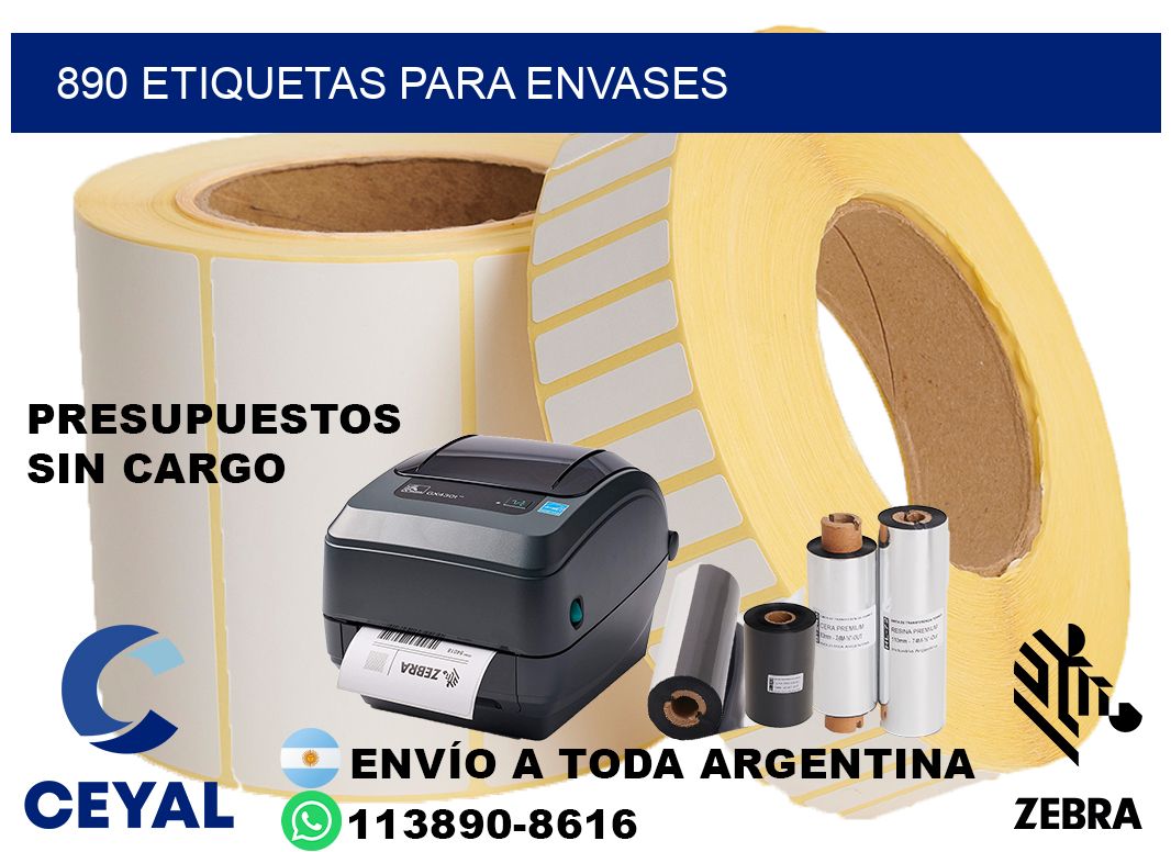 890 Etiquetas para envases