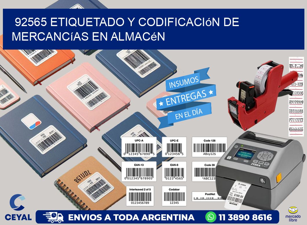 92565 Etiquetado y codificación de mercancías en almacén