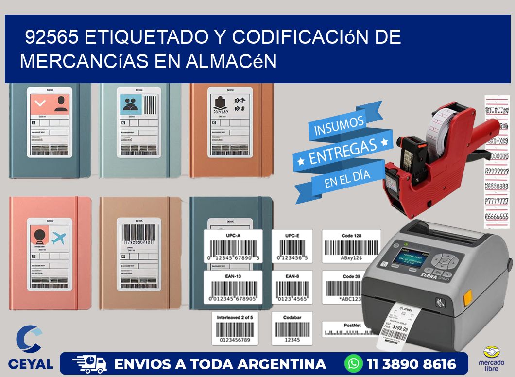 92565 Etiquetado y codificación de mercancías en almacén