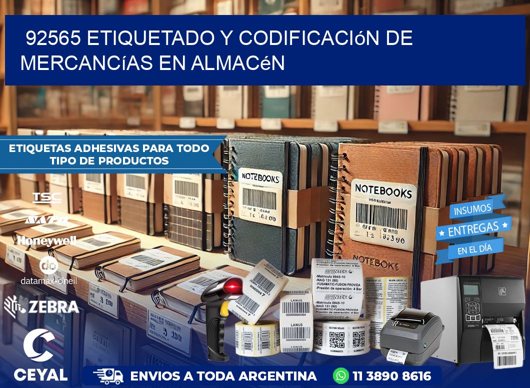 92565 Etiquetado y codificación de mercancías en almacén