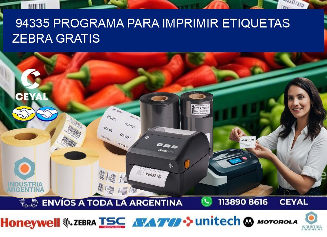 94335 Programa para imprimir etiquetas Zebra gratis