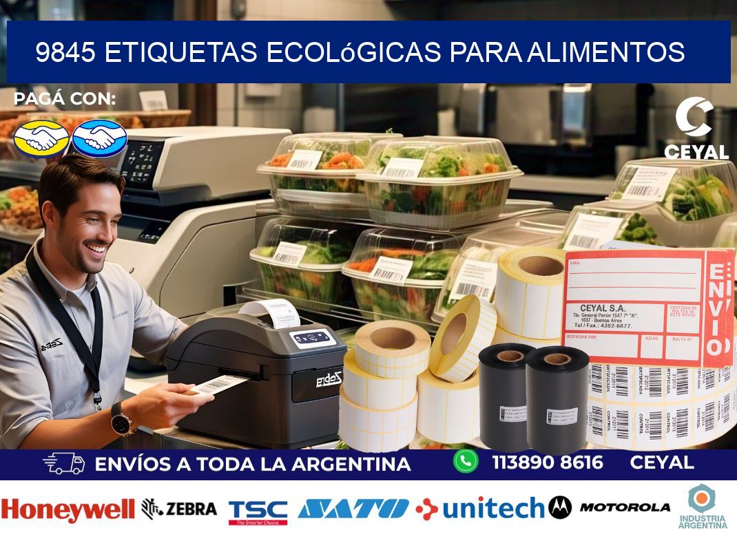 9845 Etiquetas ecológicas para alimentos