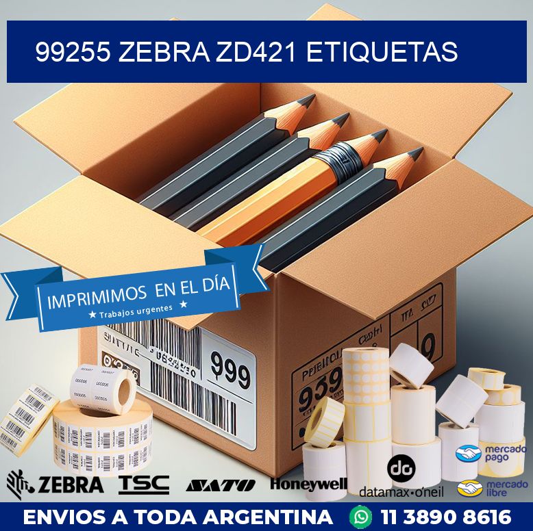 99255 Zebra ZD421 etiquetas
