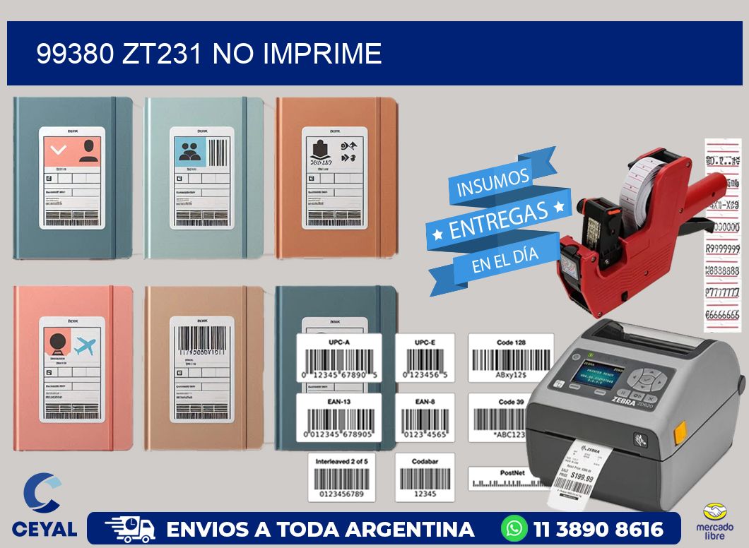 99380 ZT231 no imprime