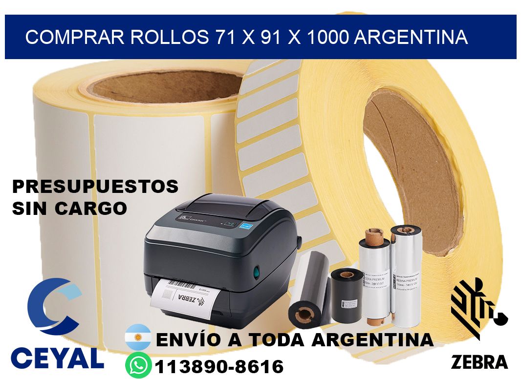 Comprar Rollos 71 x 91 x 1000 argentina