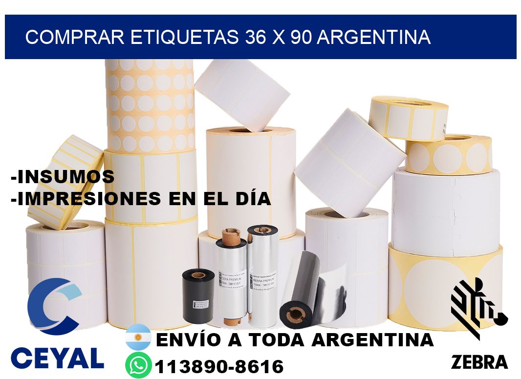 Comprar etiquetas 36 x 90 argentina