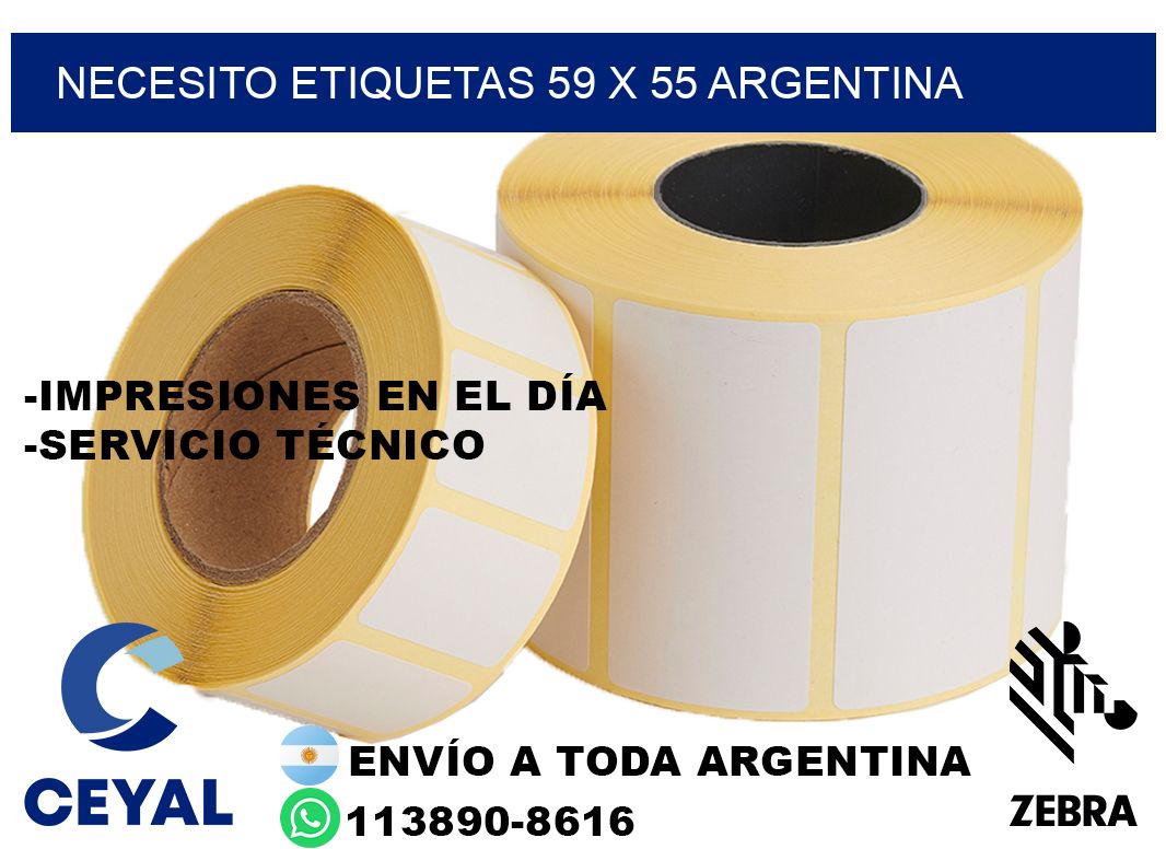 Necesito etiquetas 59 x 55 argentina