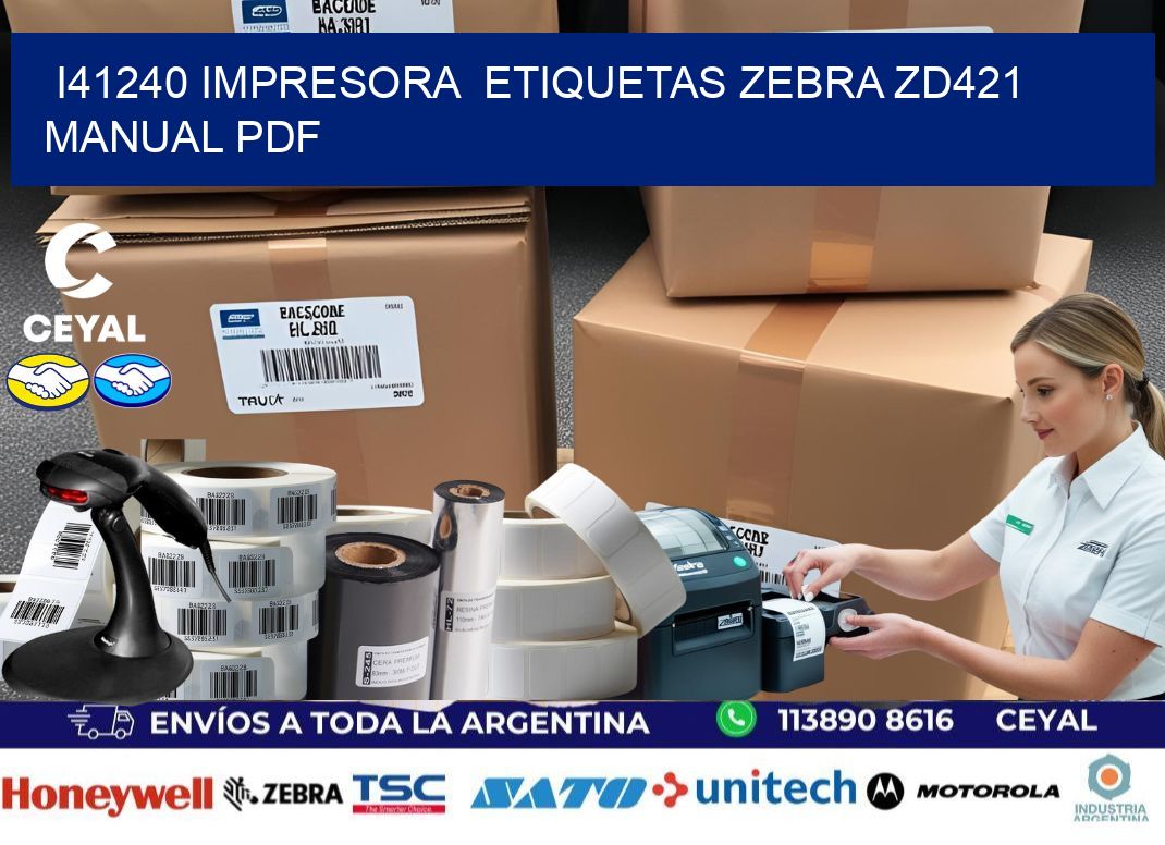 i41240 impresora  etiquetas Zebra ZD421 manual PDF