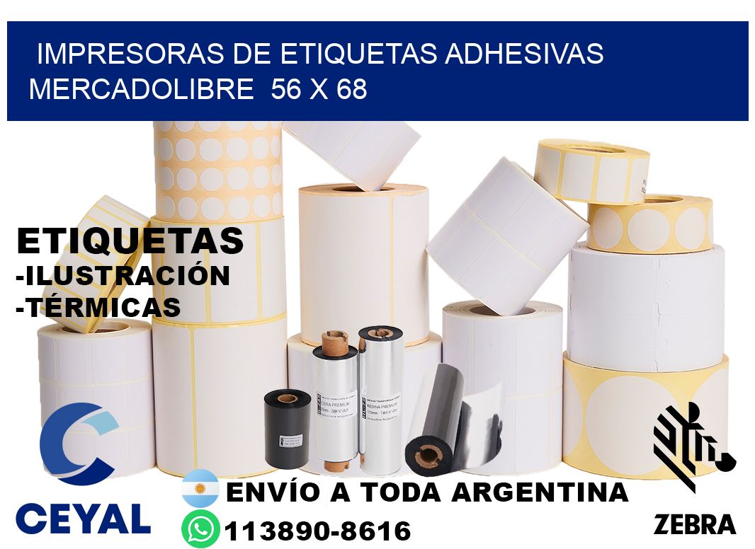 impresoras de etiquetas adhesivas mercadolibre  56 x 68