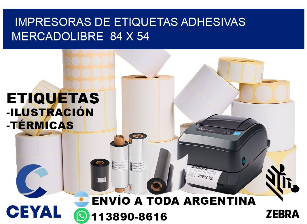 impresoras de etiquetas adhesivas mercadolibre  84 x 54